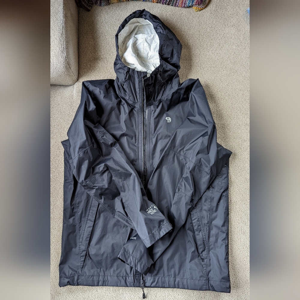 Mountain Hardwear Men's Rain Jacket, black, large